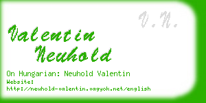 valentin neuhold business card